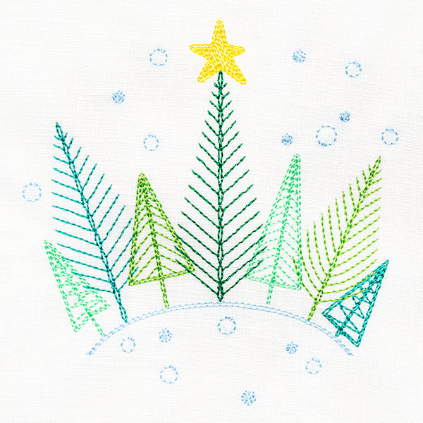 Homespun Christmas Tree Scene