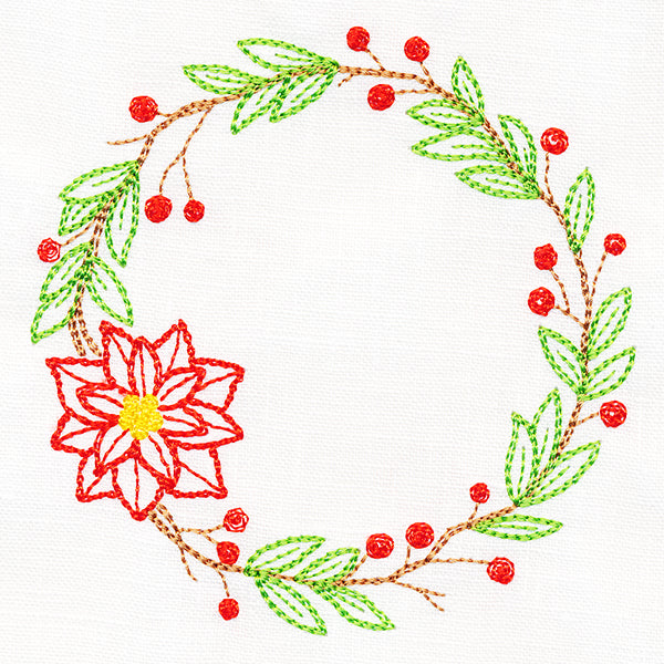 Homespun Poinsettia Wreath