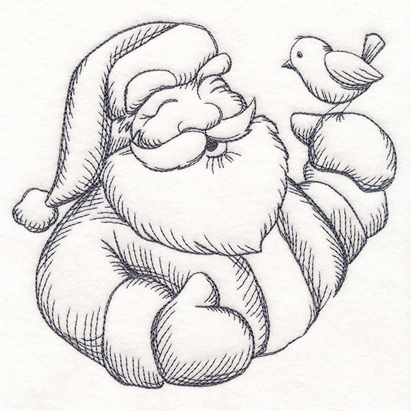 Jolly Santa Etching