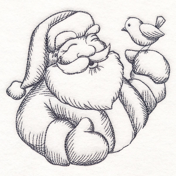 Jolly Santa Etching
