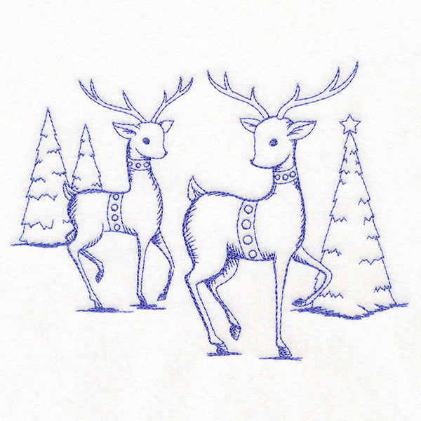 Jolly Reindeer Etching