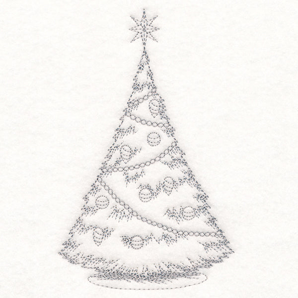 Jolly Christmas Tree Etching