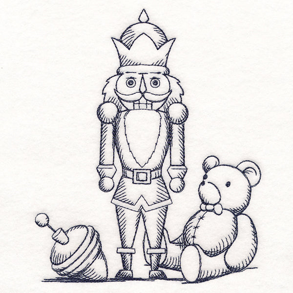 Jolly Nutcracker Etching