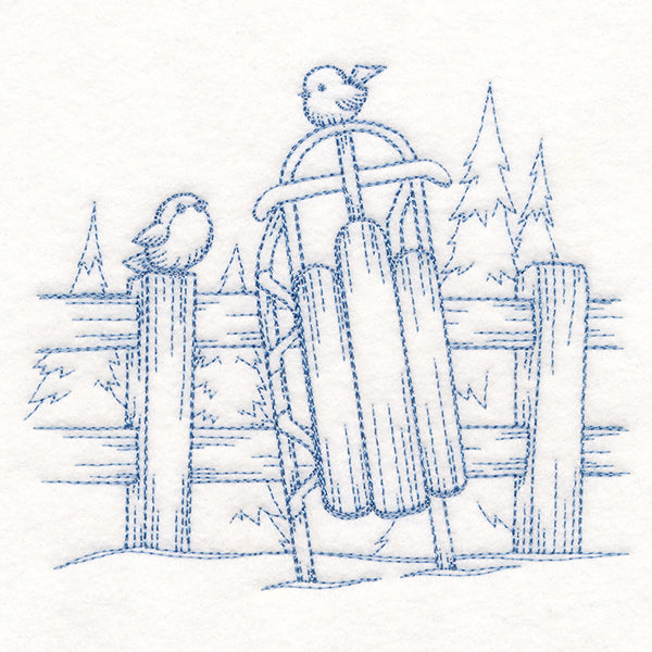 Wintertide Sled Etching