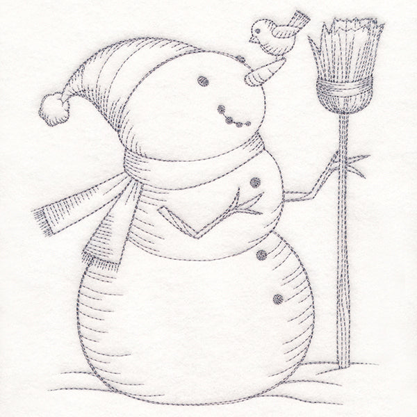 Wintertide Snowy Friends Etching