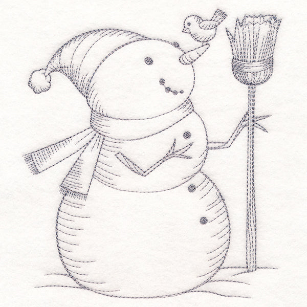 Wintertide Snowy Friends Etching