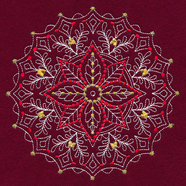 Merry Mandala - Poinsettia