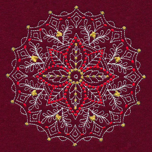 Merry Mandala - Poinsettia