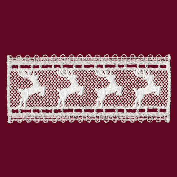 Prancing Reindeer Border (Lace)