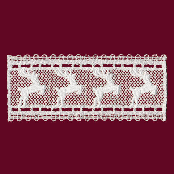 Prancing Reindeer Border (Lace)