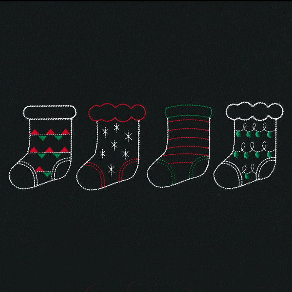Merry Modern Stocking Border