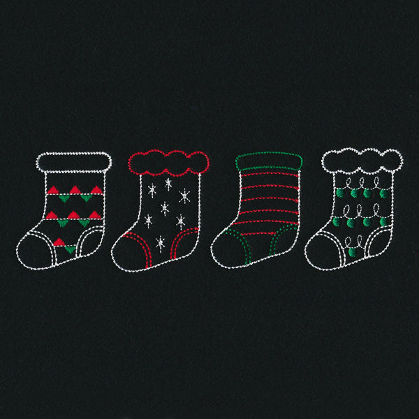 Merry Modern Stocking Border