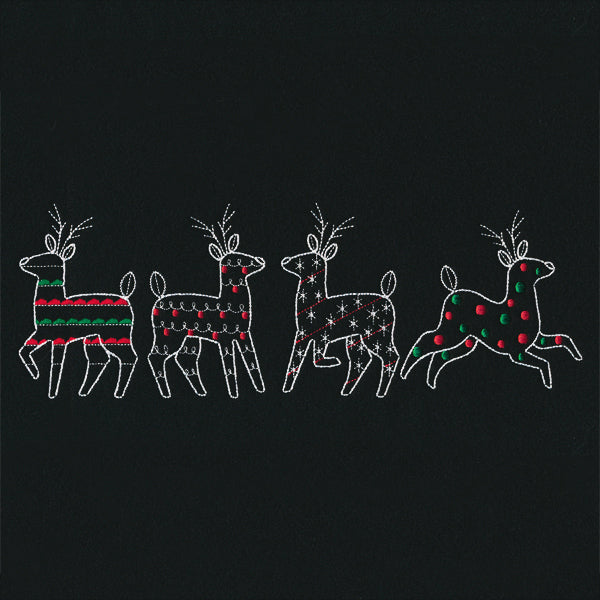 Merry Modern Reindeer Border