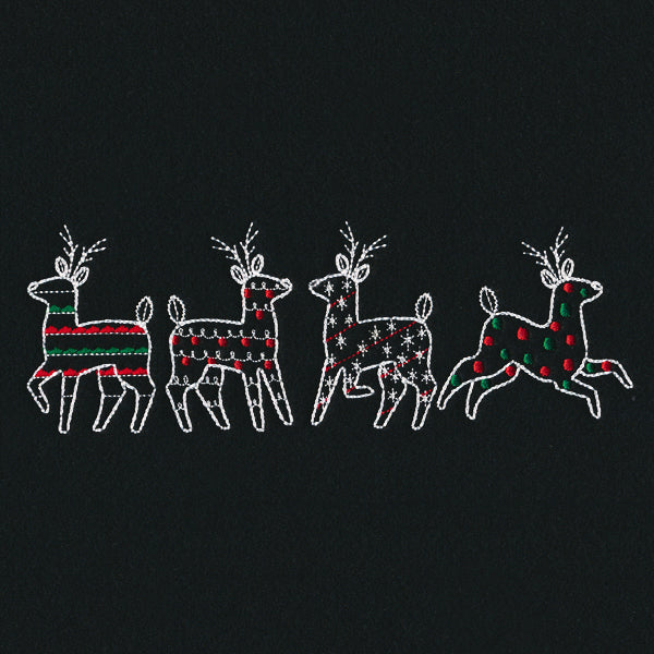 Merry Modern Reindeer Border