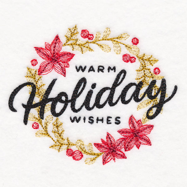 Warm Holiday Wishes Wreath