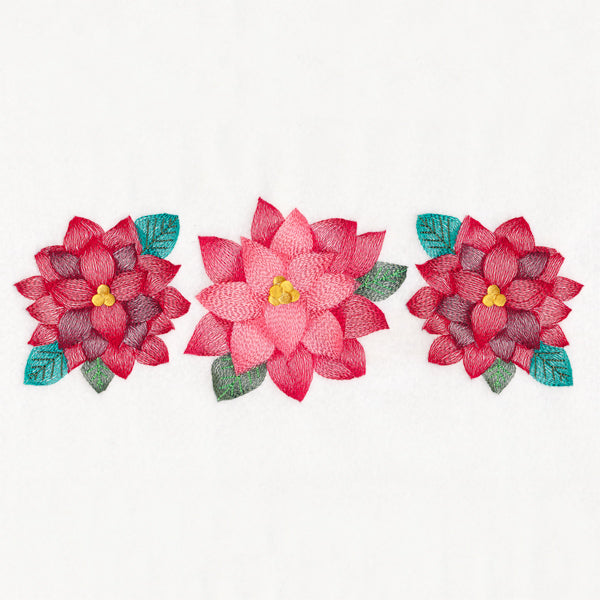 Christmas Poinsettias Trio