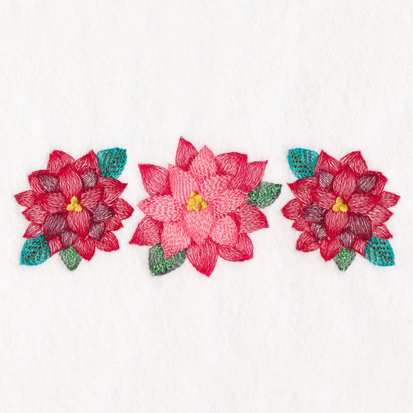 Christmas Poinsettias Trio