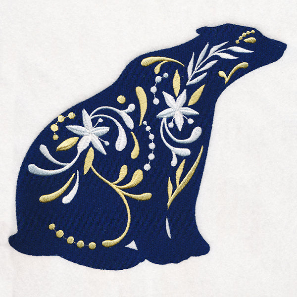 Frosted Blooms Polar Bear