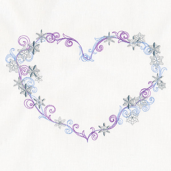 Delicate Frosted Heart