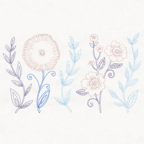 Whimsical Folk Art Botanical Border (Vintage)