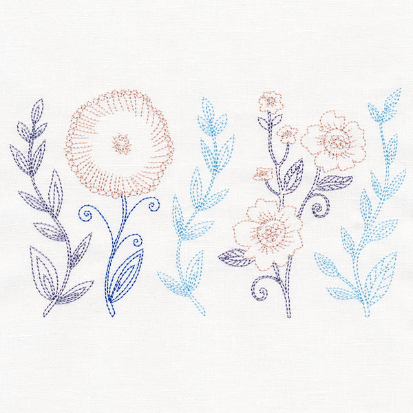 Whimsical Folk Art Botanical Border (Vintage)