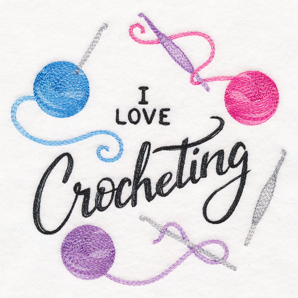 I Love Crocheting Wreath