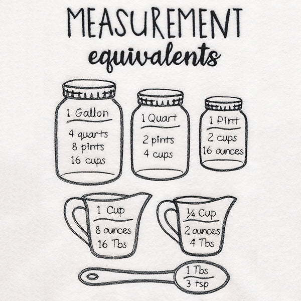 Baker's Friend Measurement Chart