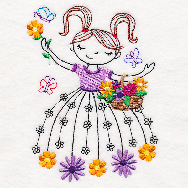 May Friend with Spring Flowers