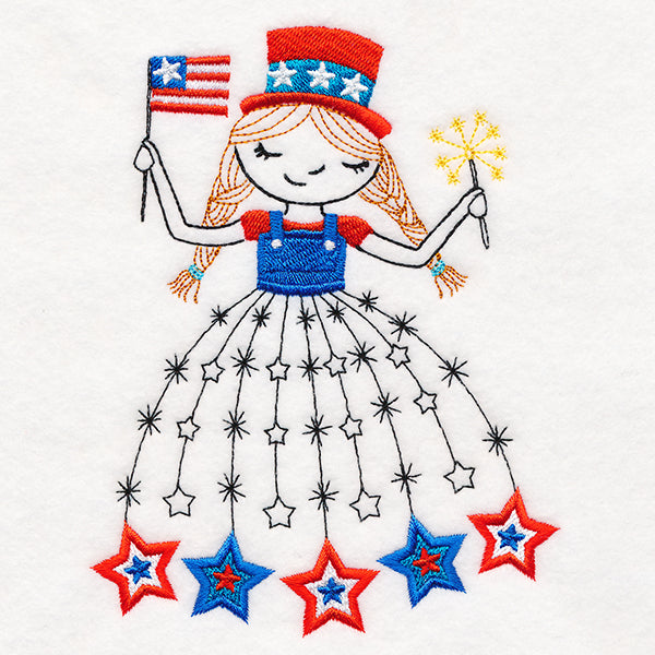 July Friend with Stars and Stripes