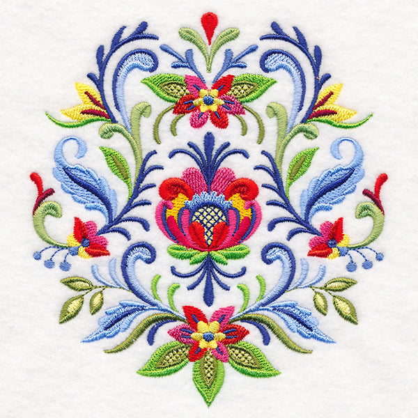Elegant Rosemaling Crest