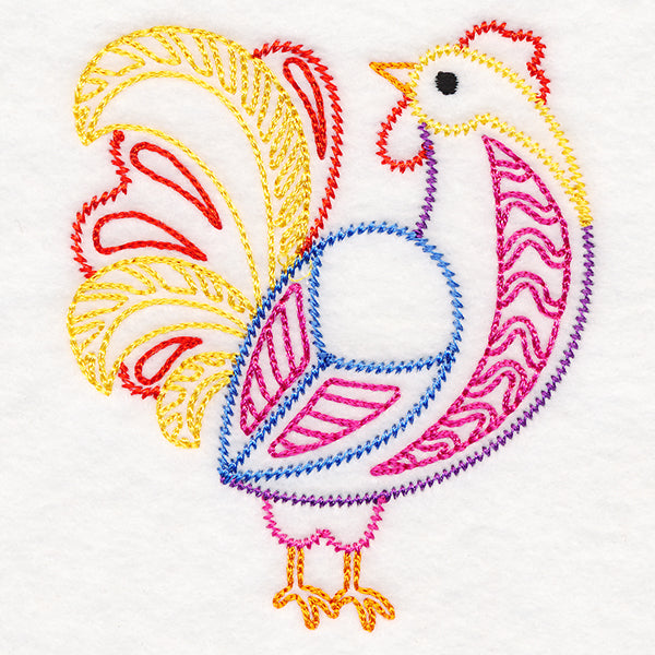 Folksy Chicken 3 (Vintage)