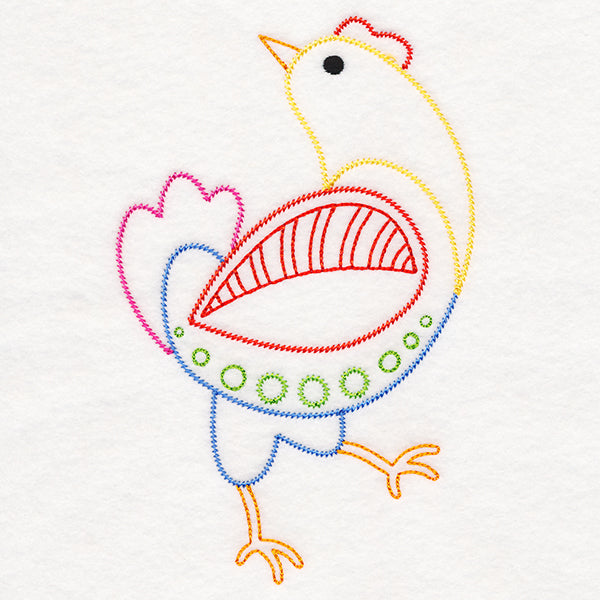 Folksy Chicken 5 (Vintage)