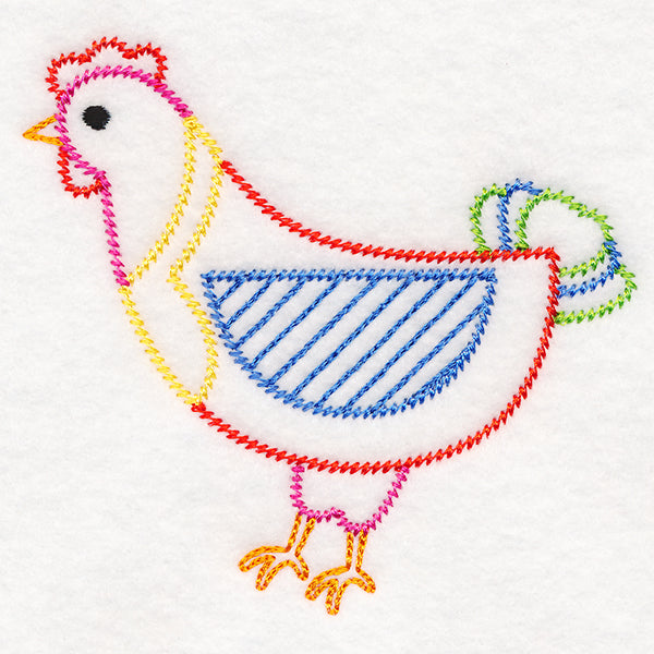 Folksy Chicken 6 (Vintage)