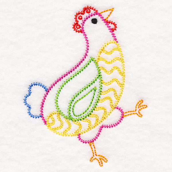 Folksy Chicken 7 (Vintage)