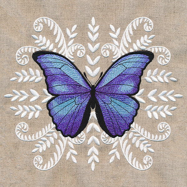 Blue Morpho Butterfly Medallion