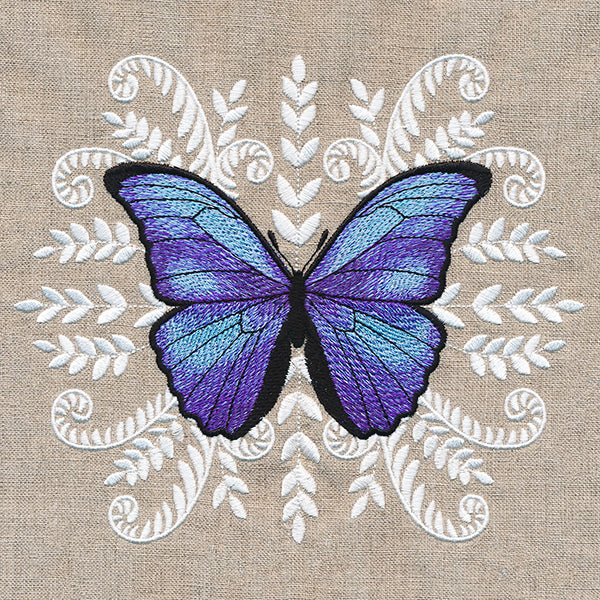 Blue Morpho Butterfly Medallion