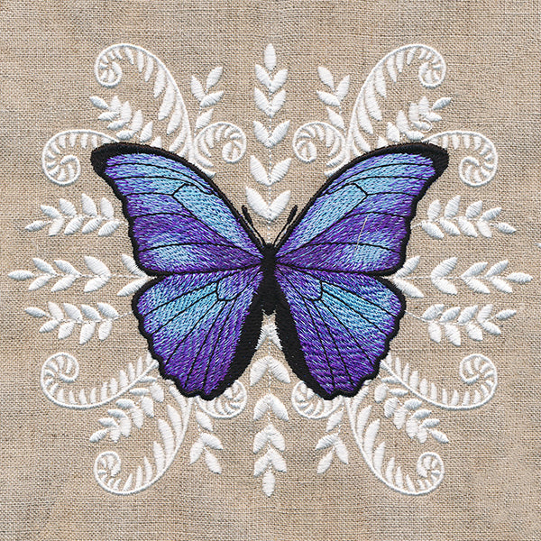Blue Morpho Butterfly Medallion