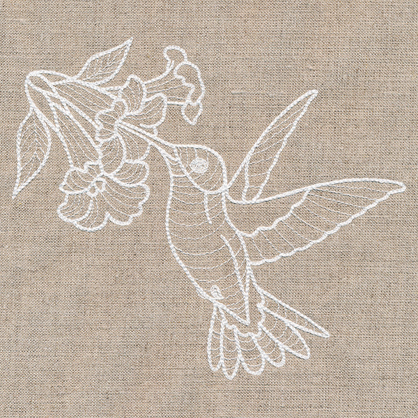 Rustic Garden Hummingbird and Trumpet Vine