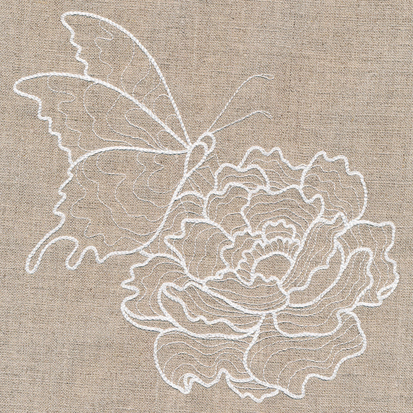 Rustic Garden Butterfly and Peony