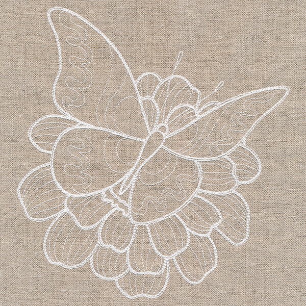 Rustic Garden Butterfly and Zinnia