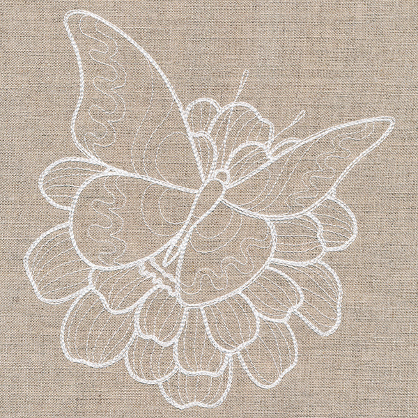 Rustic Garden Butterfly and Zinnia