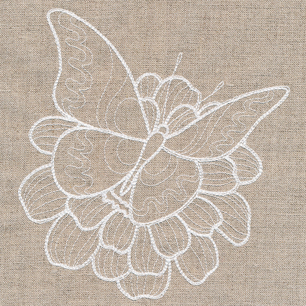 Rustic Garden Butterfly and Zinnia