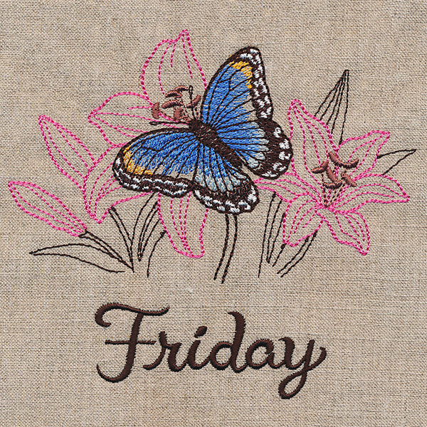 Blessed Friday - Red-Spotted Purple & Lily