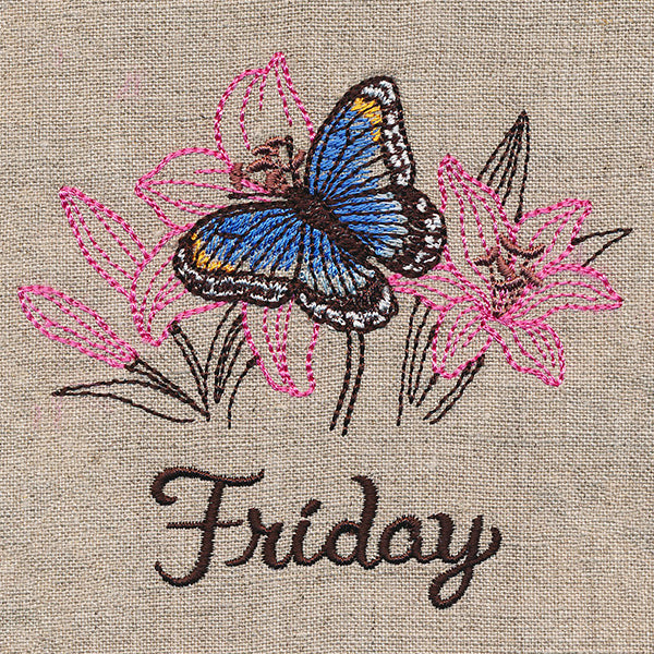 Blessed Friday - Red-Spotted Purple & Lily