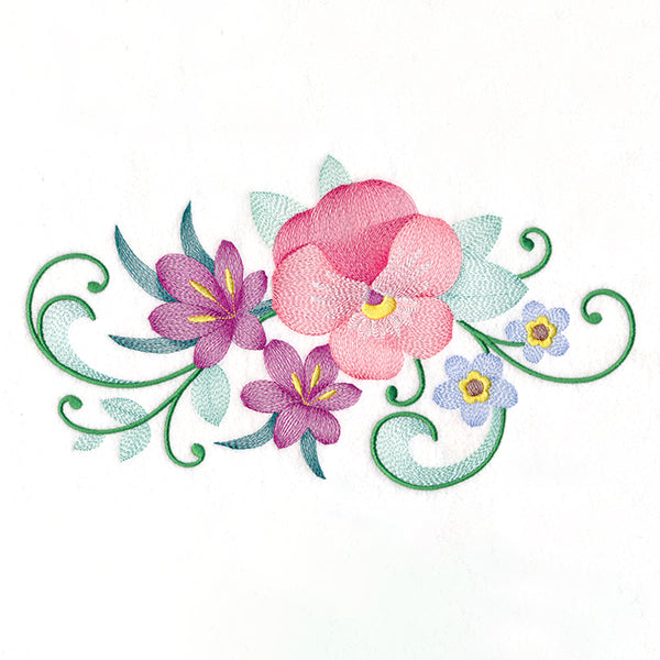 Captivating Pansy & Crocus Spray