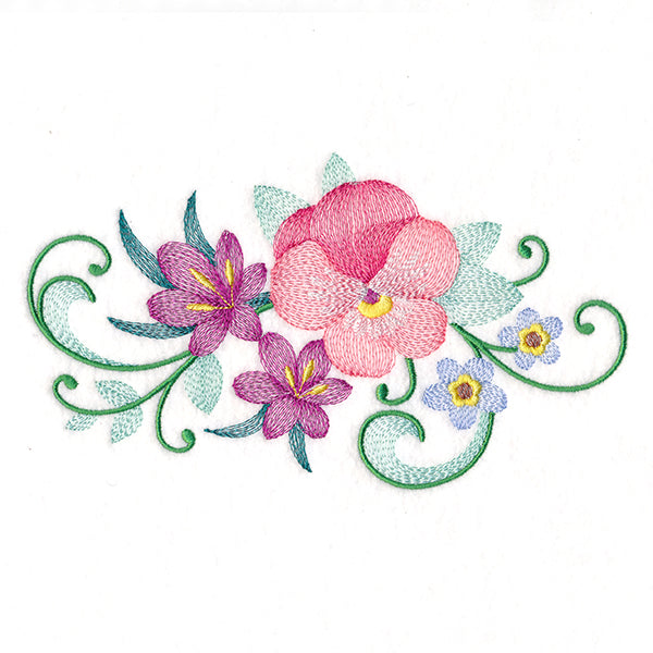 Captivating Pansy & Crocus Spray