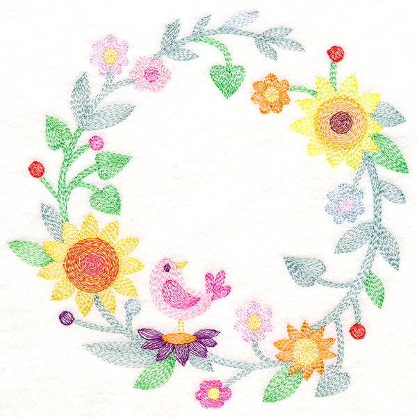 Blooming Bird Wreath