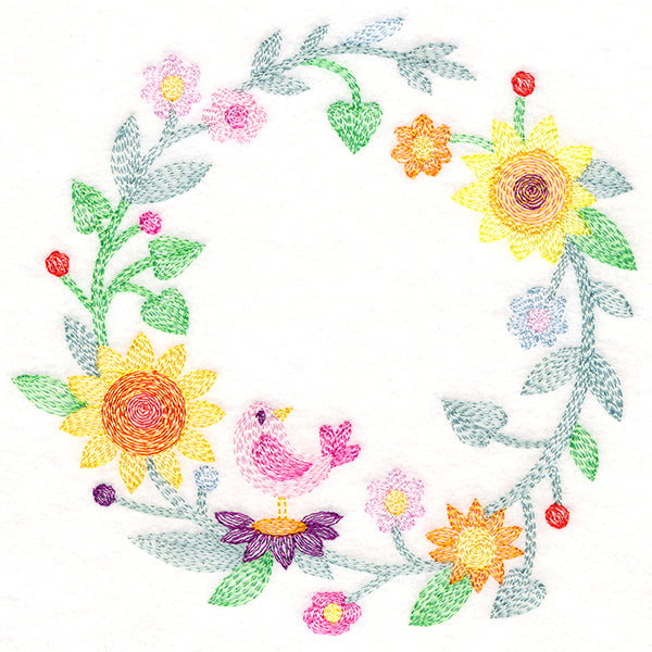 Blooming Bird Wreath