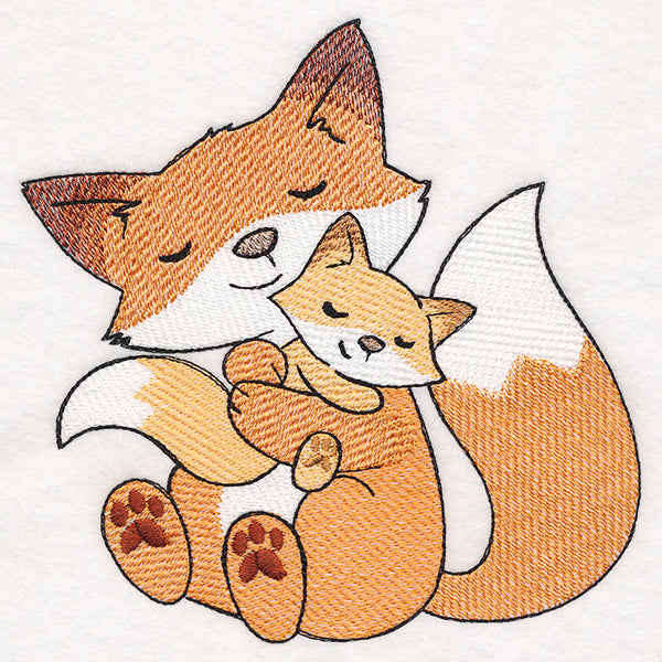 Snuggling Foxes