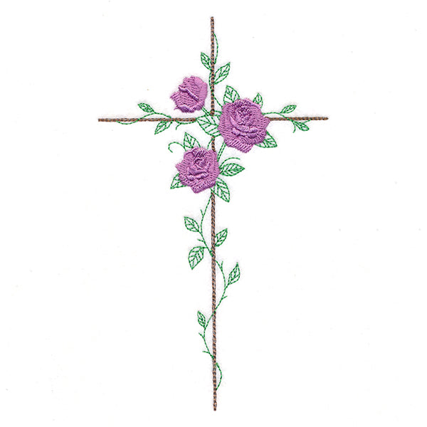 Delicate Rose Cross